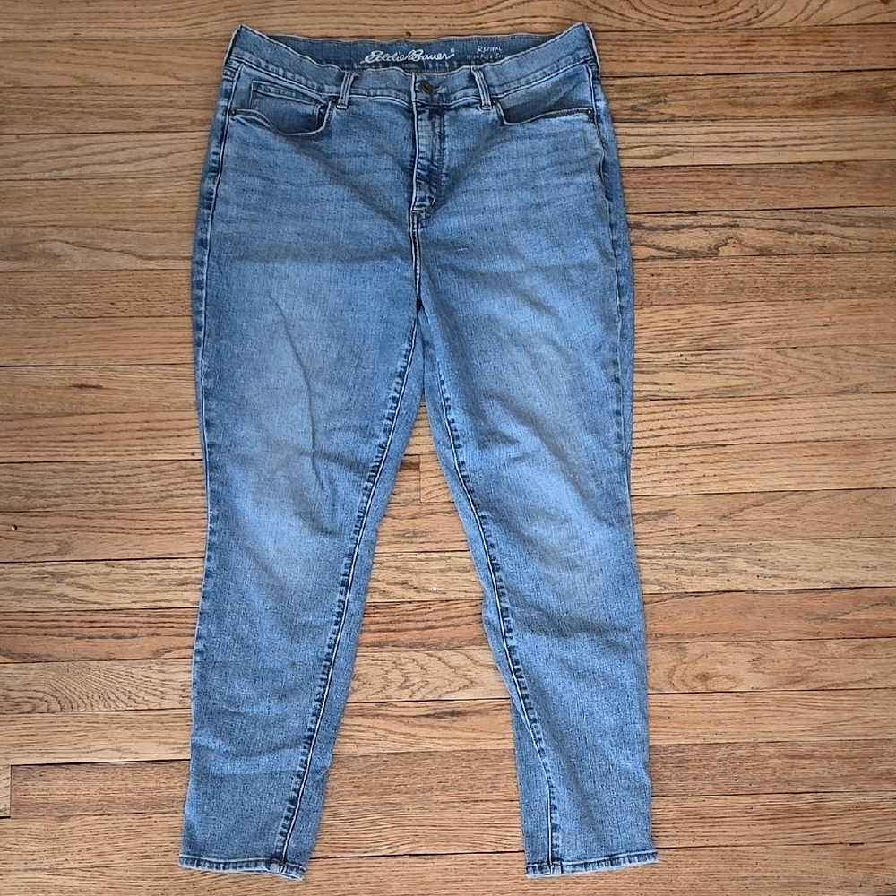 Blue Women's Jeans Eddie Bauer Revival High Rise Skinny 12